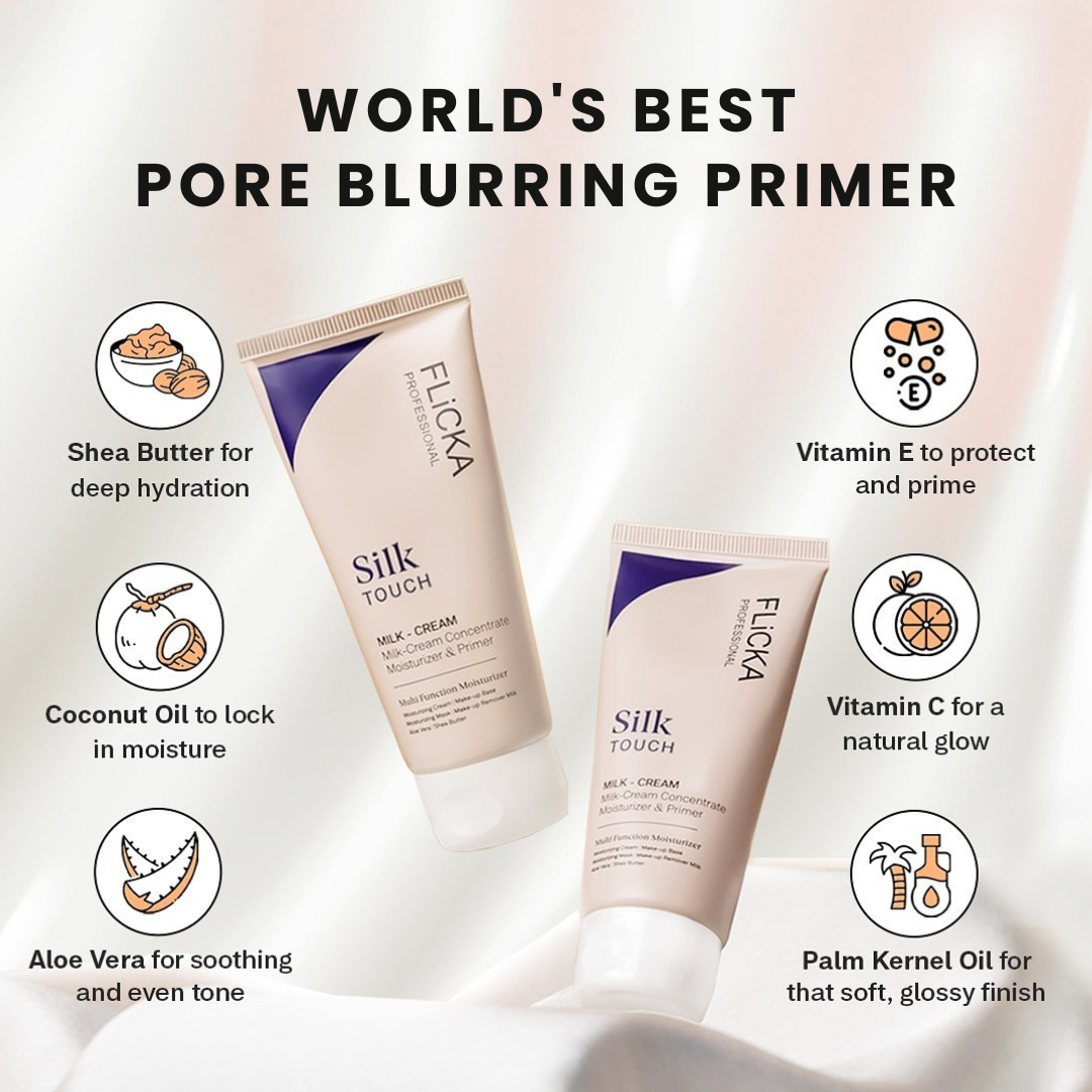 Pro Base Makeup Kit ( Flicka Silk Touch Primer + Kashees Foundation + FV Foundation )